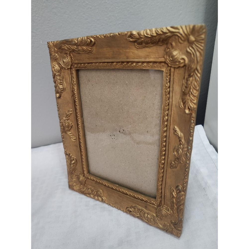 Vintage Style Ornate Gold Picture Frame Baroque Scroll Tabletop Decor